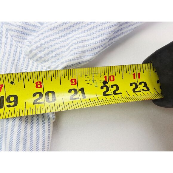 Everlane Size Small Mens White Blue Stripe Button Down Long Sleeve Cotton Shirt - Picture 2 of 9